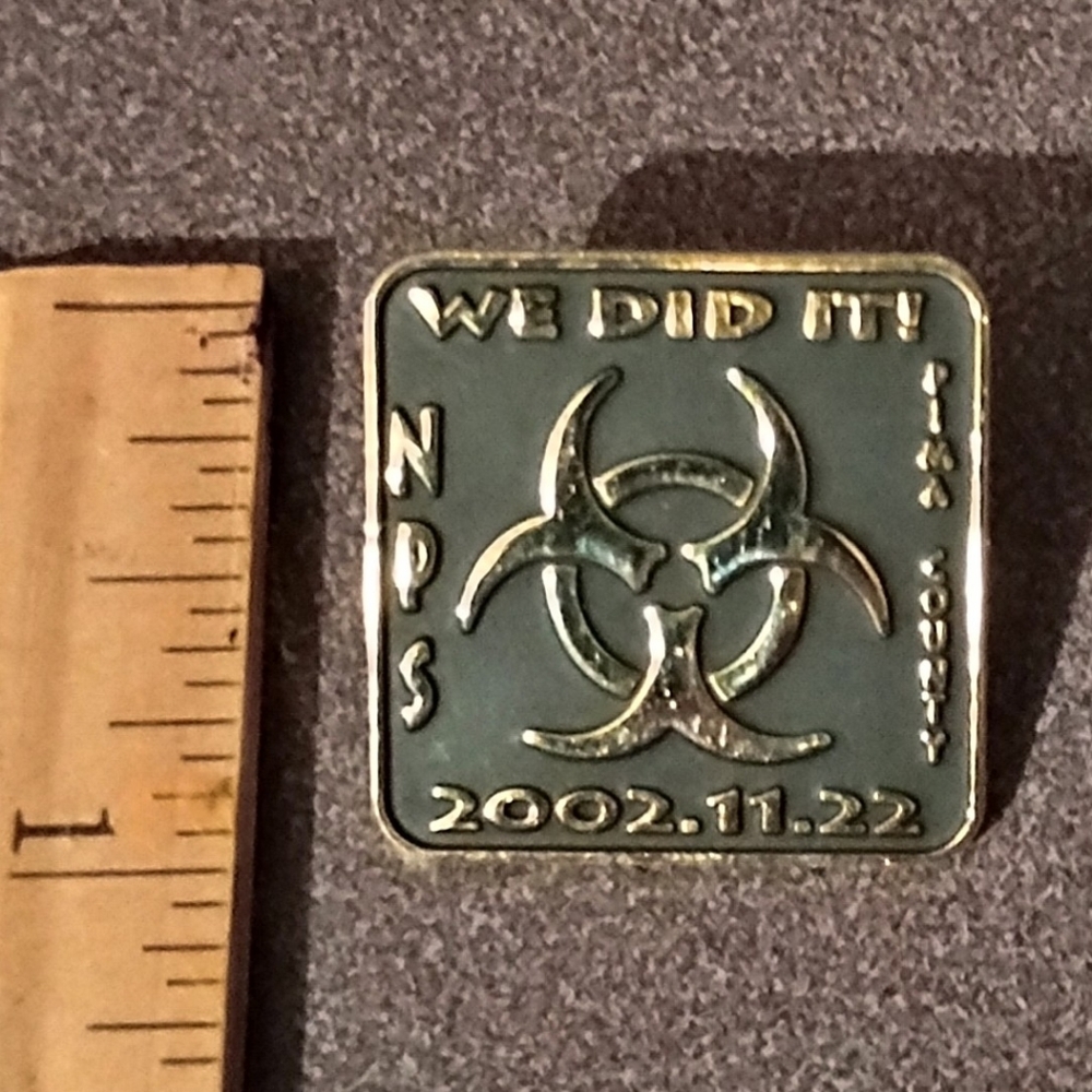 Biohazard We Did It! NPS Pima County National Park Service Arizona Lapel Pin